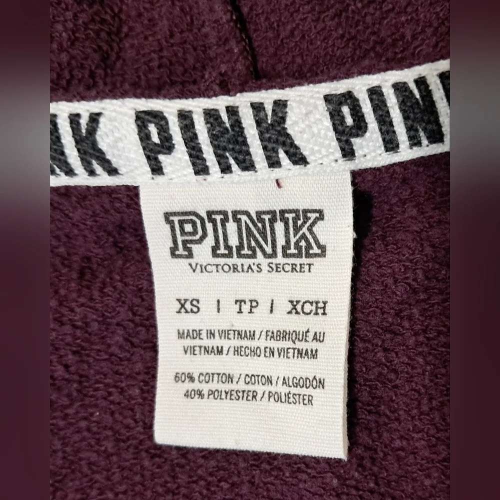 Victoria's Secret PINK Logo Colorblock Full Zip Hoodie and Joggers Set Size XS - Picture 3 of 16